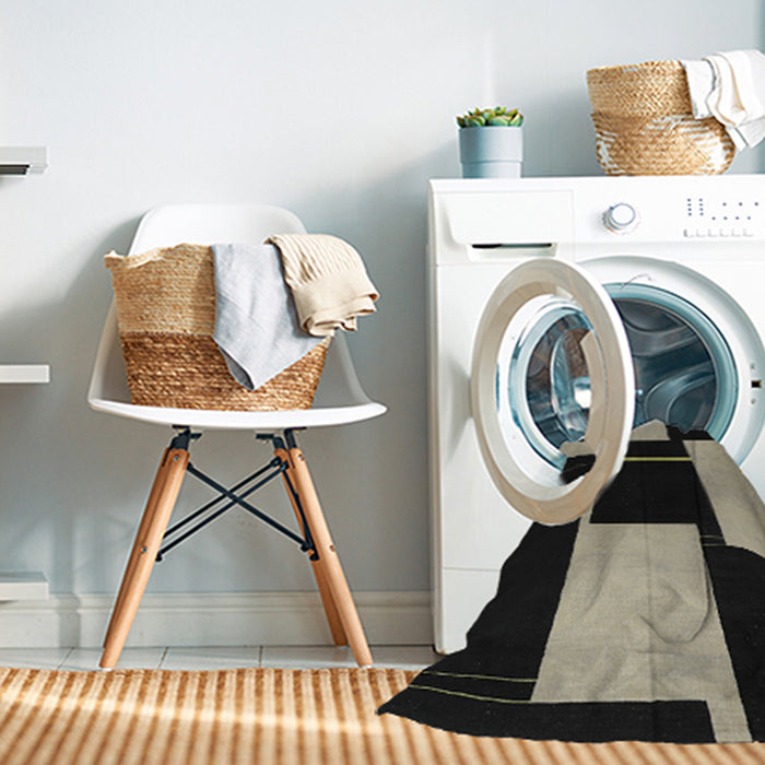 Machine Washable Contemporary Khaki Green Rug in a Washing Machine, wshcon1699