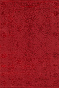 Machine Washable Contemporary Red Rug, wshcon169