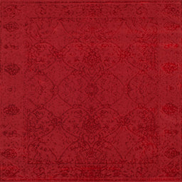 Sideview of Machine Washable Contemporary Red Rug, wshcon169