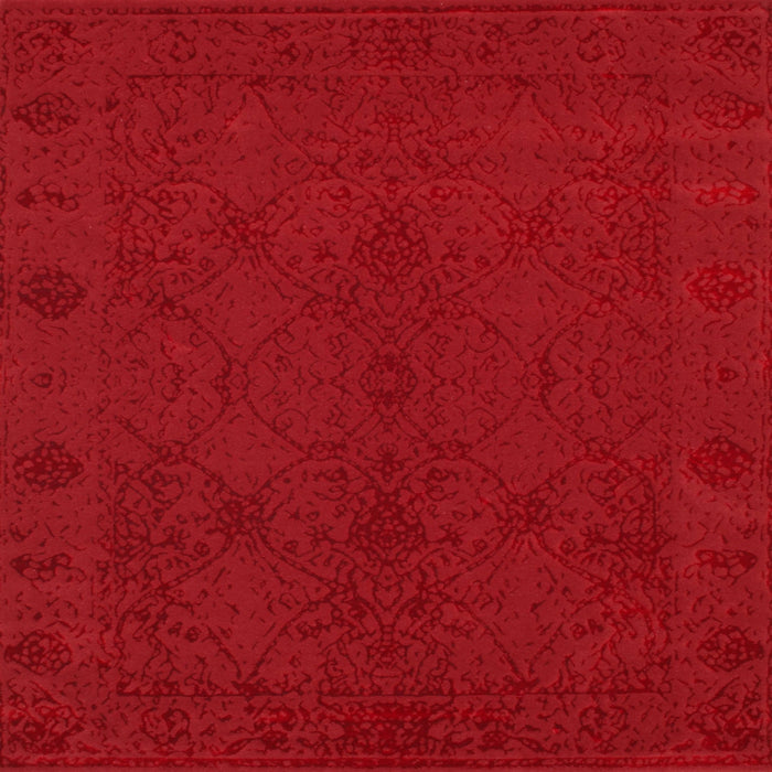 Sideview of Machine Washable Contemporary Red Rug, wshcon169