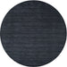 Sideview of Contemporary Dark Slate Gray Green Modern Rug, con16