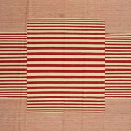 Square Contemporary Red Modern Rug, con1700