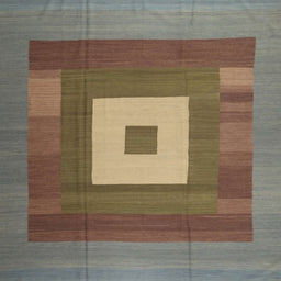 Square Contemporary Khaki Green Modern Rug, con1701