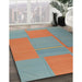 Machine Washable Contemporary Cadet Blue Green Rug in a Family Room, wshcon1702