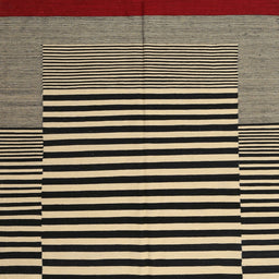 Sideview of Machine Washable Contemporary Midnight Gray Rug, wshcon1705