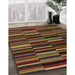 Machine Washable Contemporary Vermilion Red Rug in a Family Room, wshcon1709