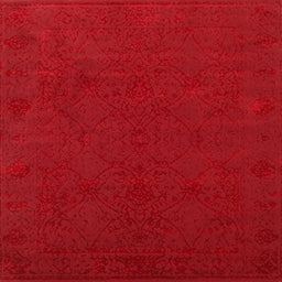 Square Contemporary Red Modern Rug, con170