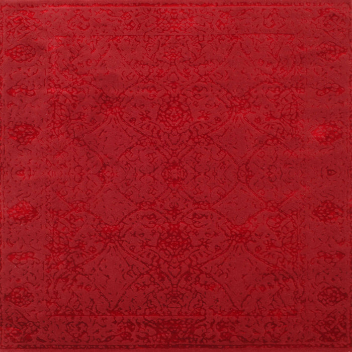 Sideview of Machine Washable Contemporary Red Rug, wshcon170