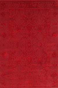 Machine Washable Contemporary Red Rug, wshcon170