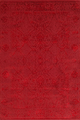 Machine Washable Contemporary Red Rug, wshcon170