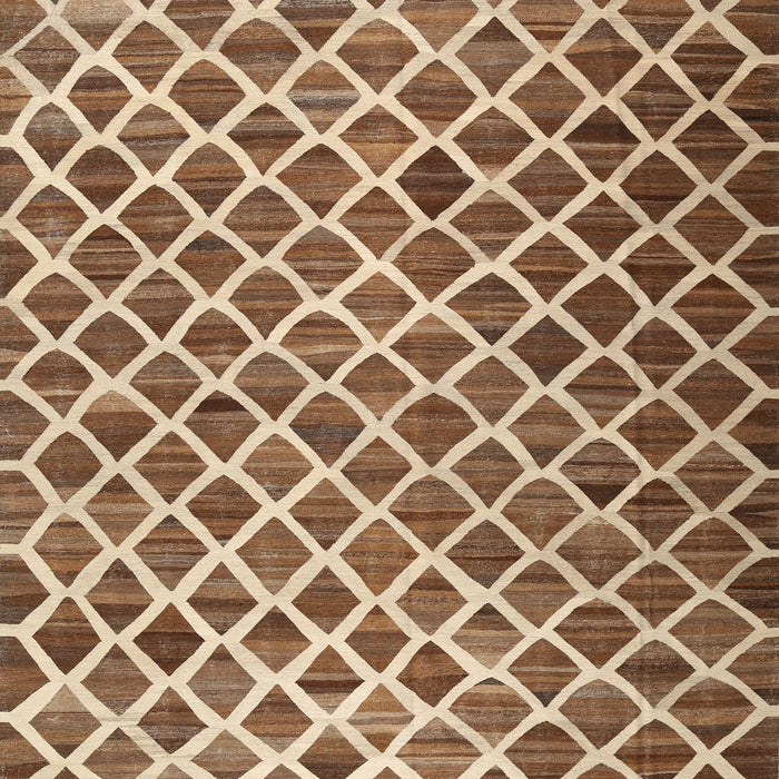 Contemporary Saddle Brown Modern Rug, con1711