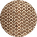 Square Machine Washable Contemporary Saddle Brown Rug, wshcon1711