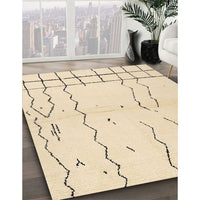 Contemporary Brown Solid Rug, con1713