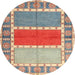 Sideview of Contemporary Cherry Red Southwestern Rug, con1714