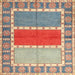 Square Contemporary Cherry Red Southwestern Rug, con1714