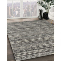 Contemporary Dark Gray Modern Rug, con1715