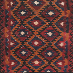 Sideview of Machine Washable Contemporary Saffron Red Rug, wshcon1717