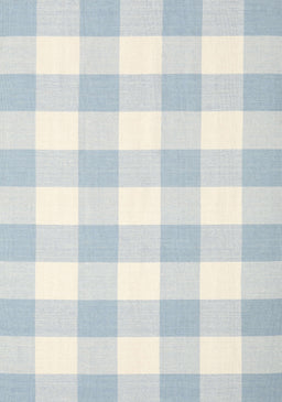 Contemporary Light Steel Blue Checkered Rug, con1723