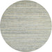 Sideview of Contemporary Pale Silver Gray Modern Rug, con1725