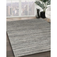 Contemporary Dark Gray Modern Rug, con1728