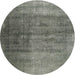 Square Machine Washable Contemporary Gray Rug, wshcon1729