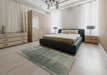 Machine Washable Contemporary Gray Rug in a Bedroom, wshcon1729