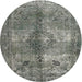 Sideview of Contemporary Gray Modern Rug, con1731