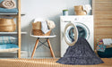 Machine Washable Contemporary Dark Slate Blue Rug in a Washing Machine, wshcon1734