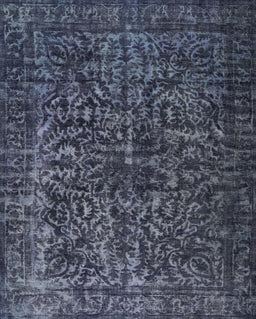 Machine Washable Contemporary Dark Slate Blue Rug, wshcon1734