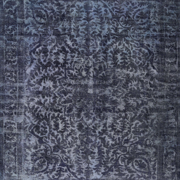 Machine Washable Contemporary Dark Slate Blue Rug, wshcon1734