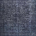 Sideview of Machine Washable Contemporary Dark Slate Blue Rug, wshcon1734