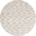 Sideview of Contemporary Antique White Beige Solid Rug, con1739