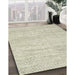 Contemporary Gold Modern Rug in Family Room, con1743