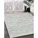 Contemporary Dark Gray Modern Rug in Family Room, con1752