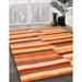 Machine Washable Contemporary Orange Rug in a Family Room, wshcon1756