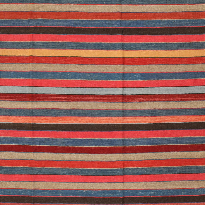 Contemporary Army Brown Southwestern Rug, con1757