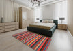 Machine Washable Contemporary Army Brown Rug in a Bedroom, wshcon1757