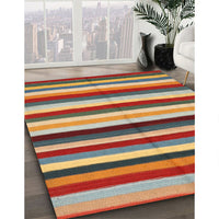 Contemporary Fire Brick Red Southwestern Rug, con1763