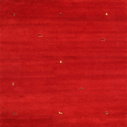 Sideview of Machine Washable Contemporary Red Rug, wshcon1764