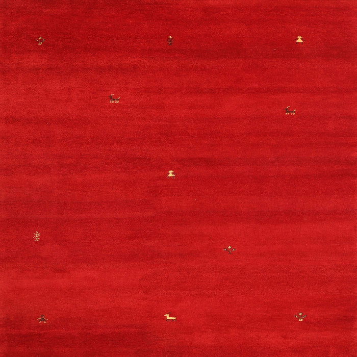 Sideview of Machine Washable Contemporary Red Rug, wshcon1764