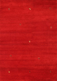 Machine Washable Contemporary Red Rug, wshcon1764