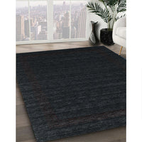 Contemporary Gunmetal Green Modern Rug, con1765