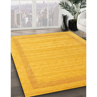 Contemporary Deep Yellow Modern Rug, con1766