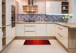 Machine Washable Contemporary Tomato Red Rug in a Kitchen, wshcon1767