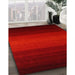 Machine Washable Contemporary Tomato Red Rug in a Family Room, wshcon1767