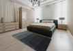 Machine Washable Contemporary Gray Rug in a Bedroom, wshcon1768