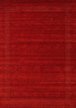 Machine Washable Contemporary Fire Red Rug, wshcon1771