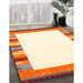 Machine Washable Contemporary Orange Rug in a Family Room, wshcon1772