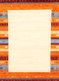 Machine Washable Contemporary Orange Rug, wshcon1772