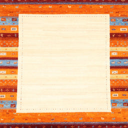 Sideview of Machine Washable Contemporary Orange Rug, wshcon1772